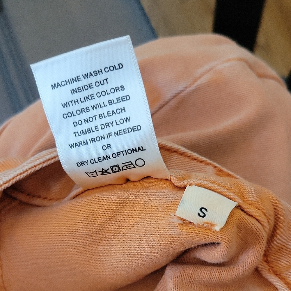 Women's Flare Leg Orange Jeans - Picture 8 of 10